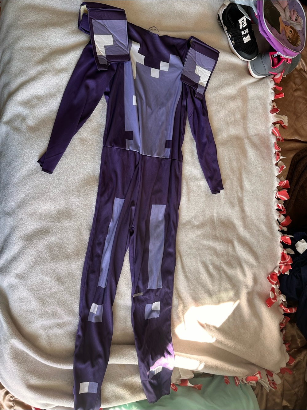 Kids Purple Superhero Costume - Pixel Armor Design